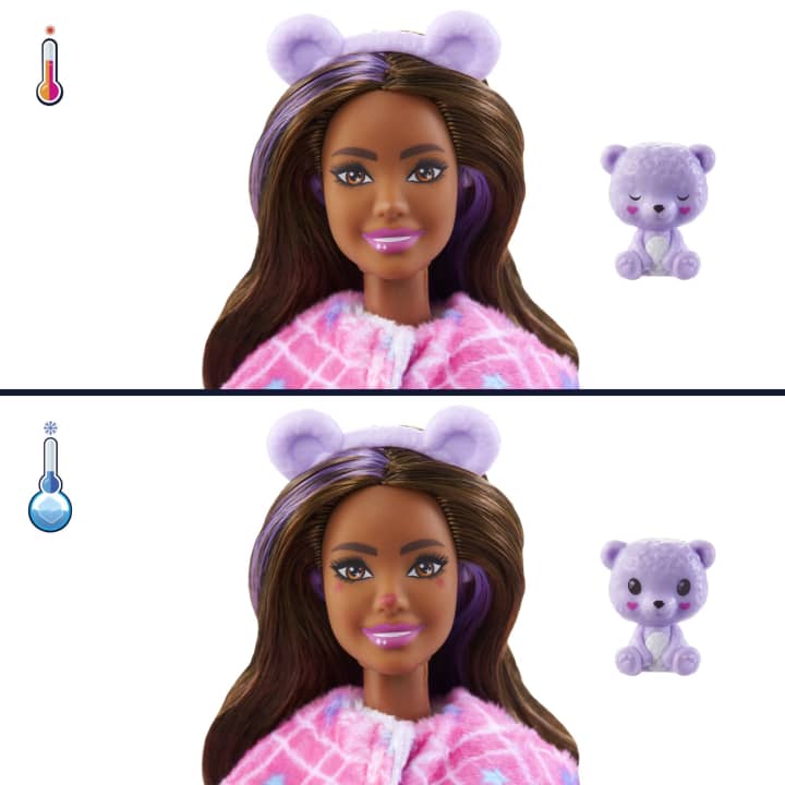 Muñeca Barbie Cutie Reveal Fashion con disfraz de osito de peluche y 10 sorpresas