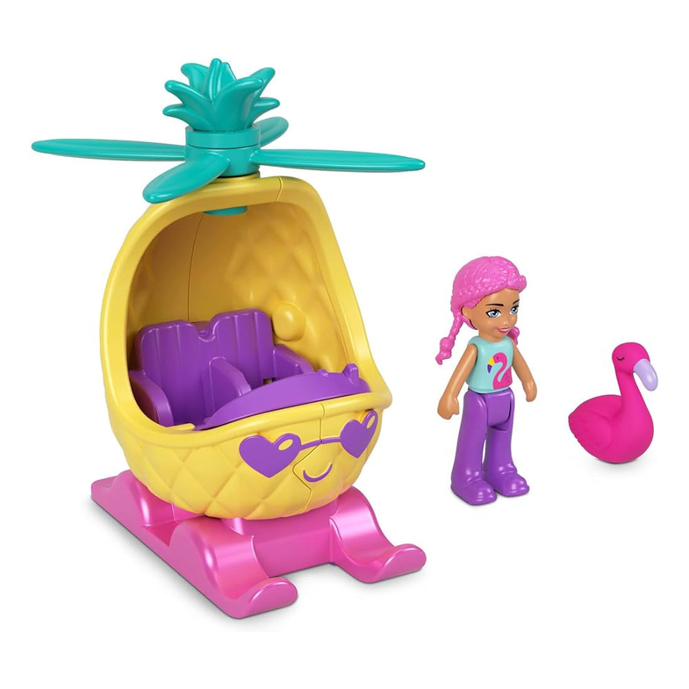 Conjunto de muñeca en miniatura y vehículo de fundición a presión Polly Pocket con minimascota (surtido)