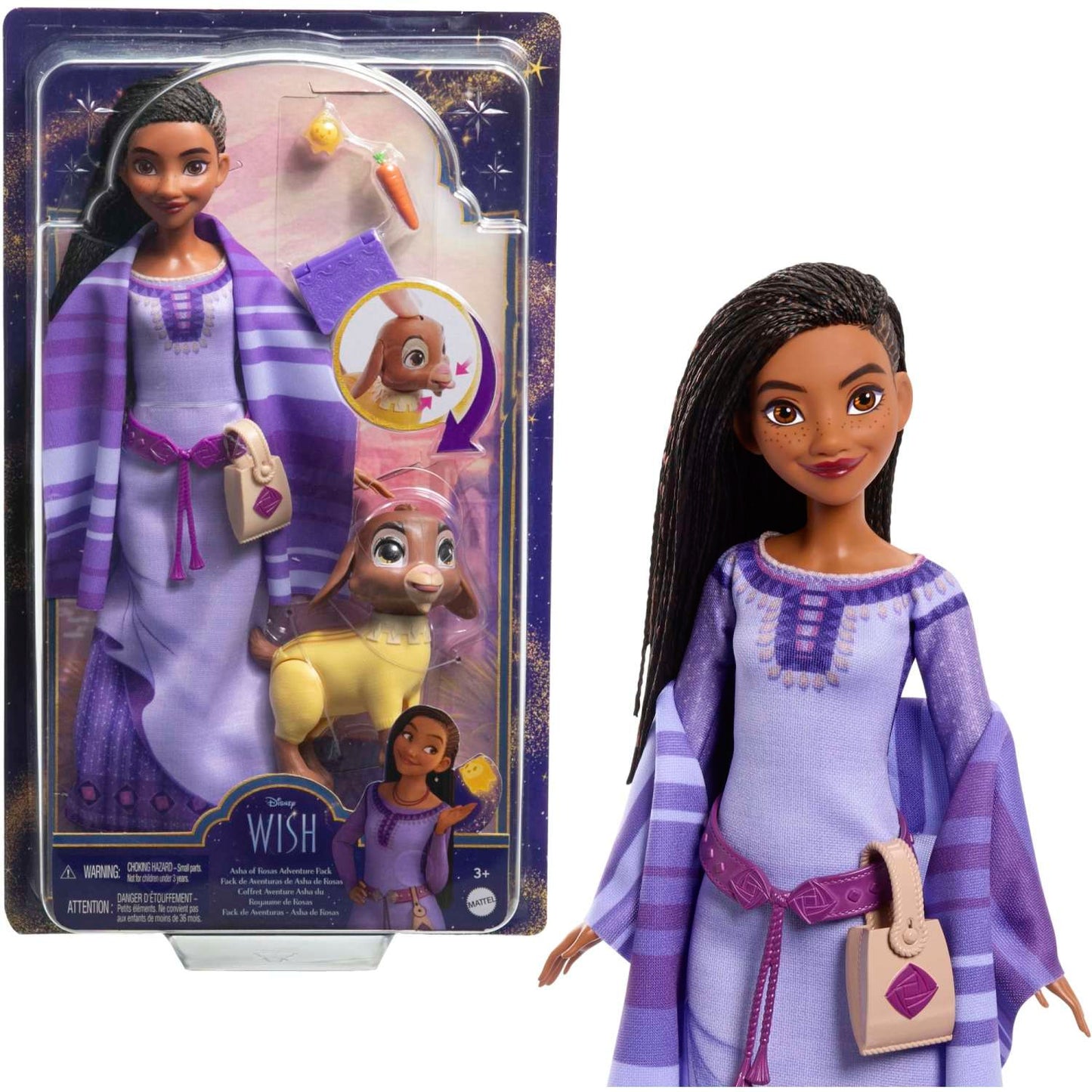Muñeca de moda Disney Wish Asha de Rosas Adventure Pack