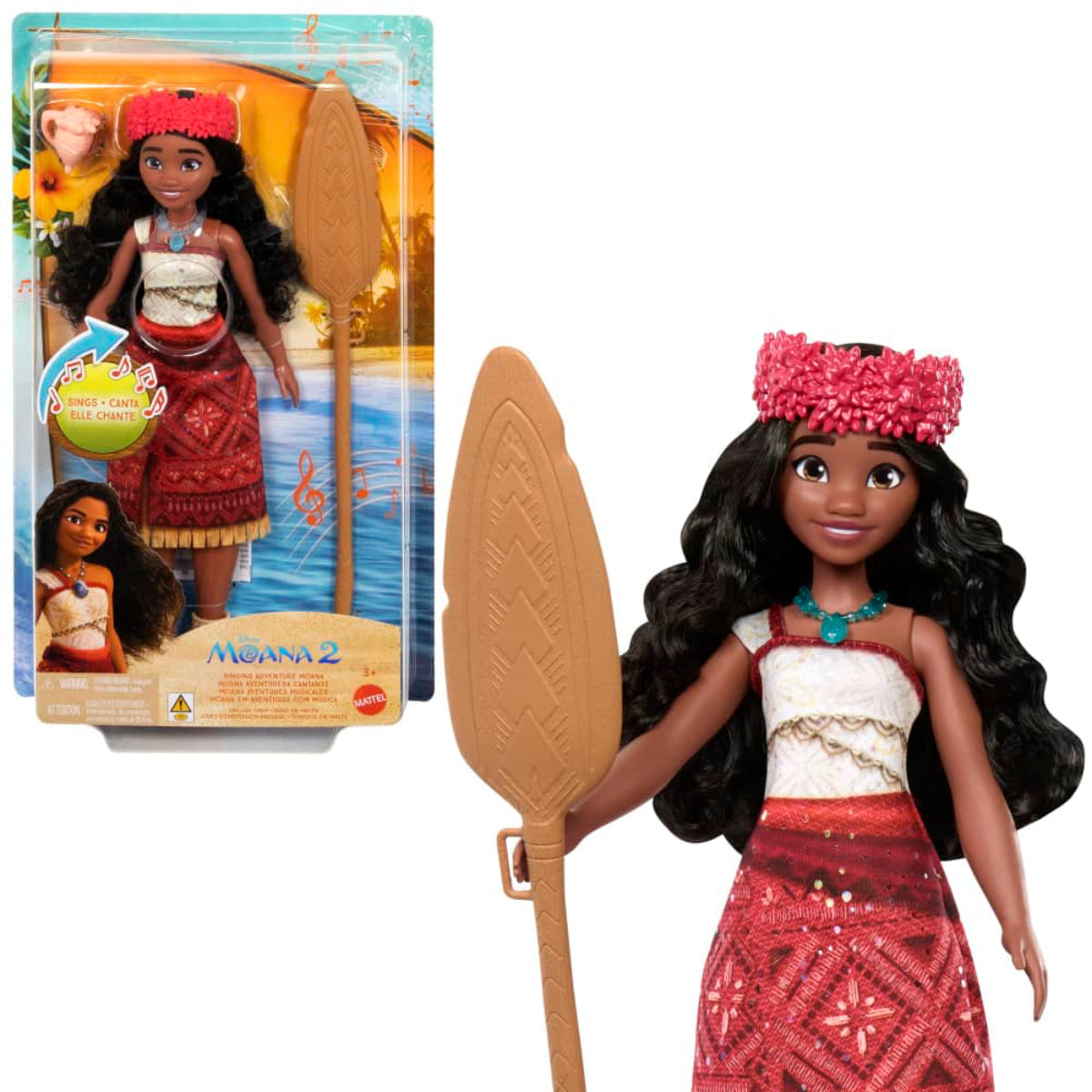 Mattel Disney Moana 2 Singing Adventure Doll with Accessories