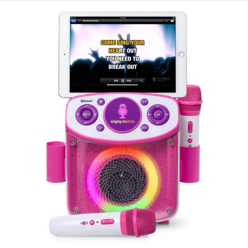 Singing Machine Portable Sparkle Karaoke with 2 Wireless Microphones - Multicolor