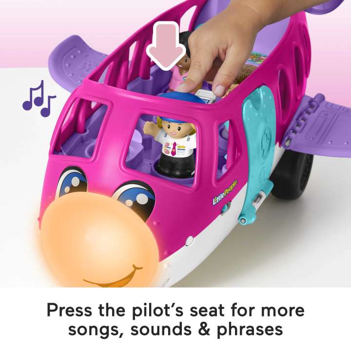 Little People Barbie Toy Airplane with Lights and Music