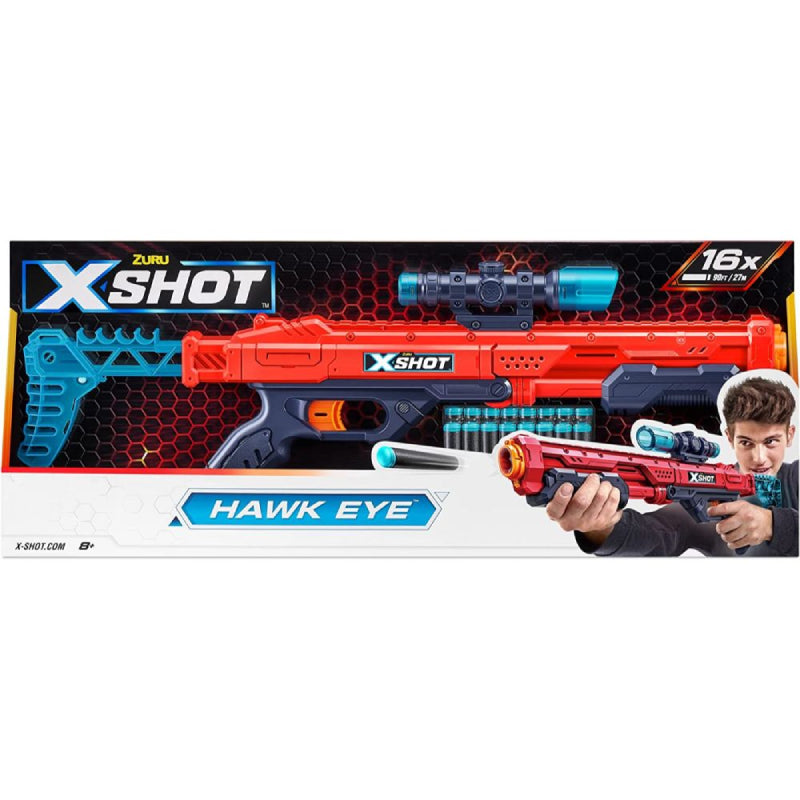 Lanzador de dardos X-Shot Excel Hawk Eye con 16 dardos