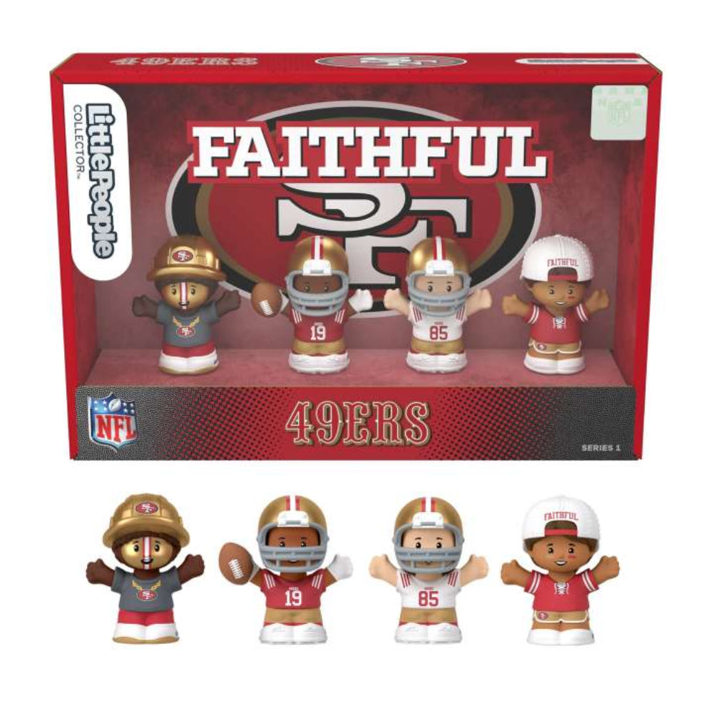 Set de figuras de edición especial de los San Francisco 49Ers de la NFL de Little People Collector (paquete de 4)