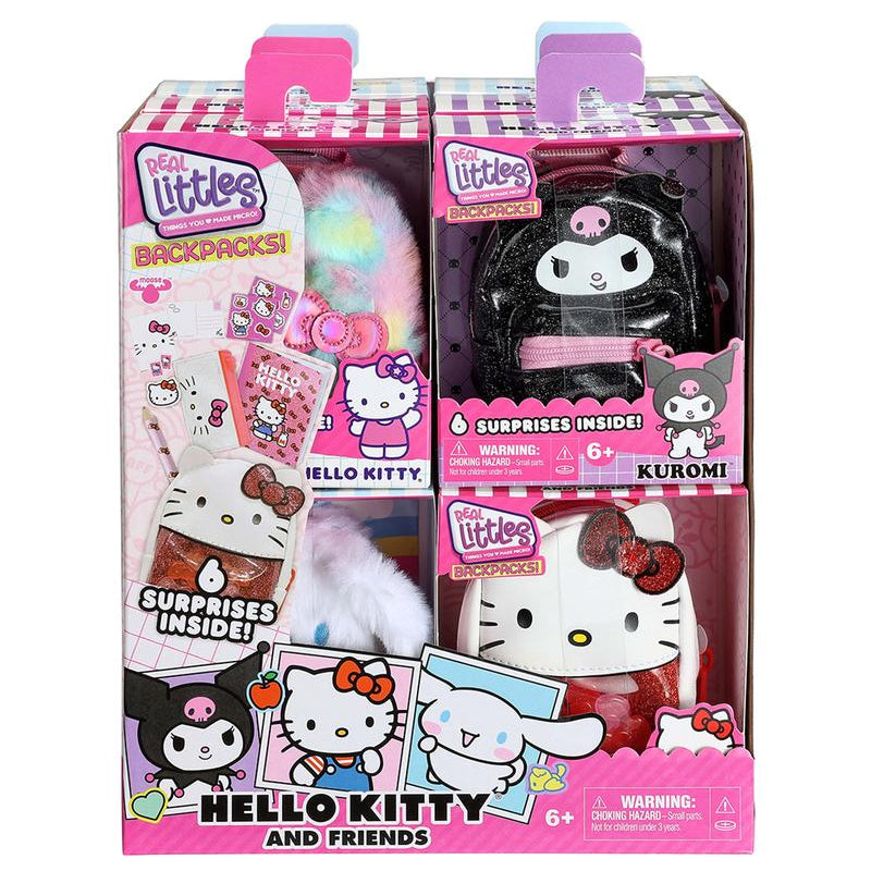 Surtido de mochilas de Hello Kitty y sus amigos de Real Littles