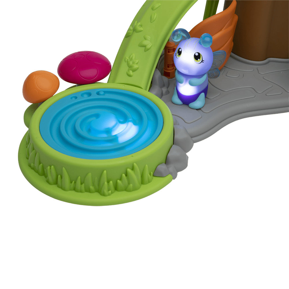 PlayMonster Playskool Glo Friends Estanque MoonDrop con remolino y brillo