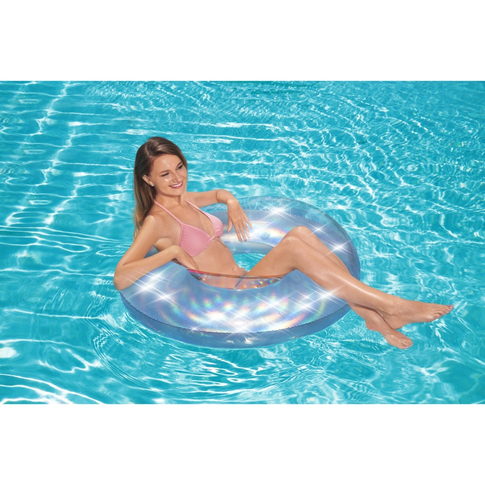 Bestway H2OGO! 42" Inflatable Swim Tube - Iridescent Silver - Curacao