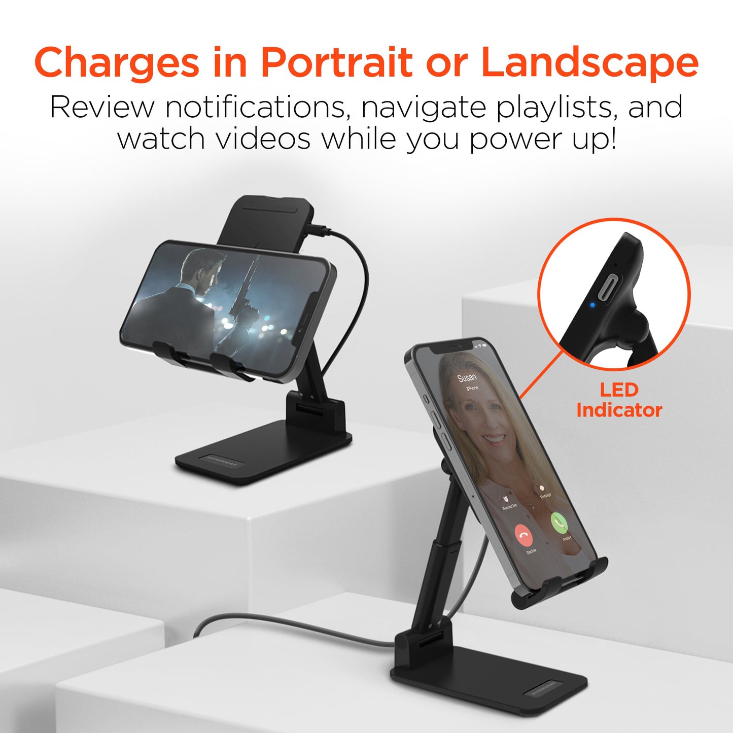 HyperGear Power Fold 10W Wireless Charging Stand - Black