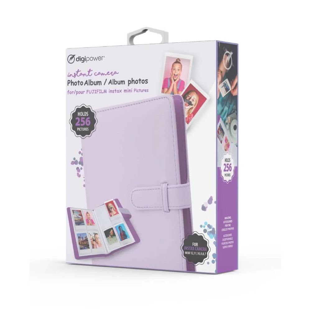 Digipower 256 Pocket Mini Photo Album for Fujifilm Instax Mini - Violet