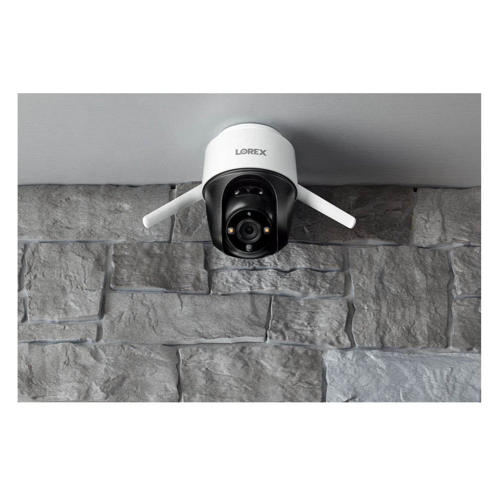 Lorex 2K Pan-Tilt Outdoor Wi-Fi Security Camera, Black/White