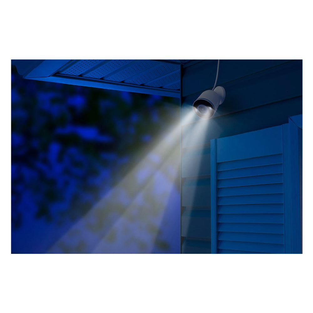 Cámara de seguridad Wi-Fi para interiores y exteriores Lorex 2K Spotlight, color negro y blanco