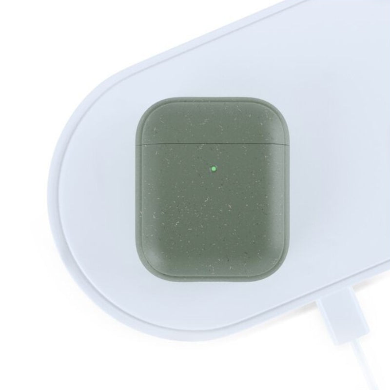 CS Woodcessories Bio Charging Case for Apple Airpods (1st & 2nd Generation) - Midnight Green