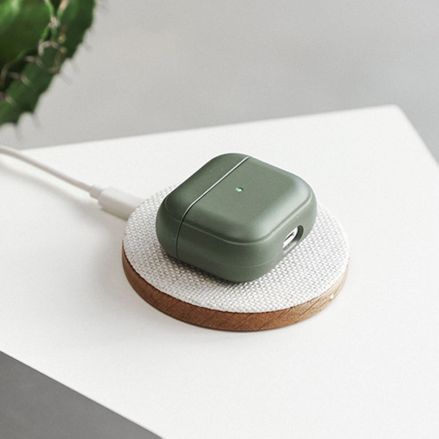 Estuche de carga biológica CS Woodcessories para Apple Airpods (tercera generación) - Verde medianoche