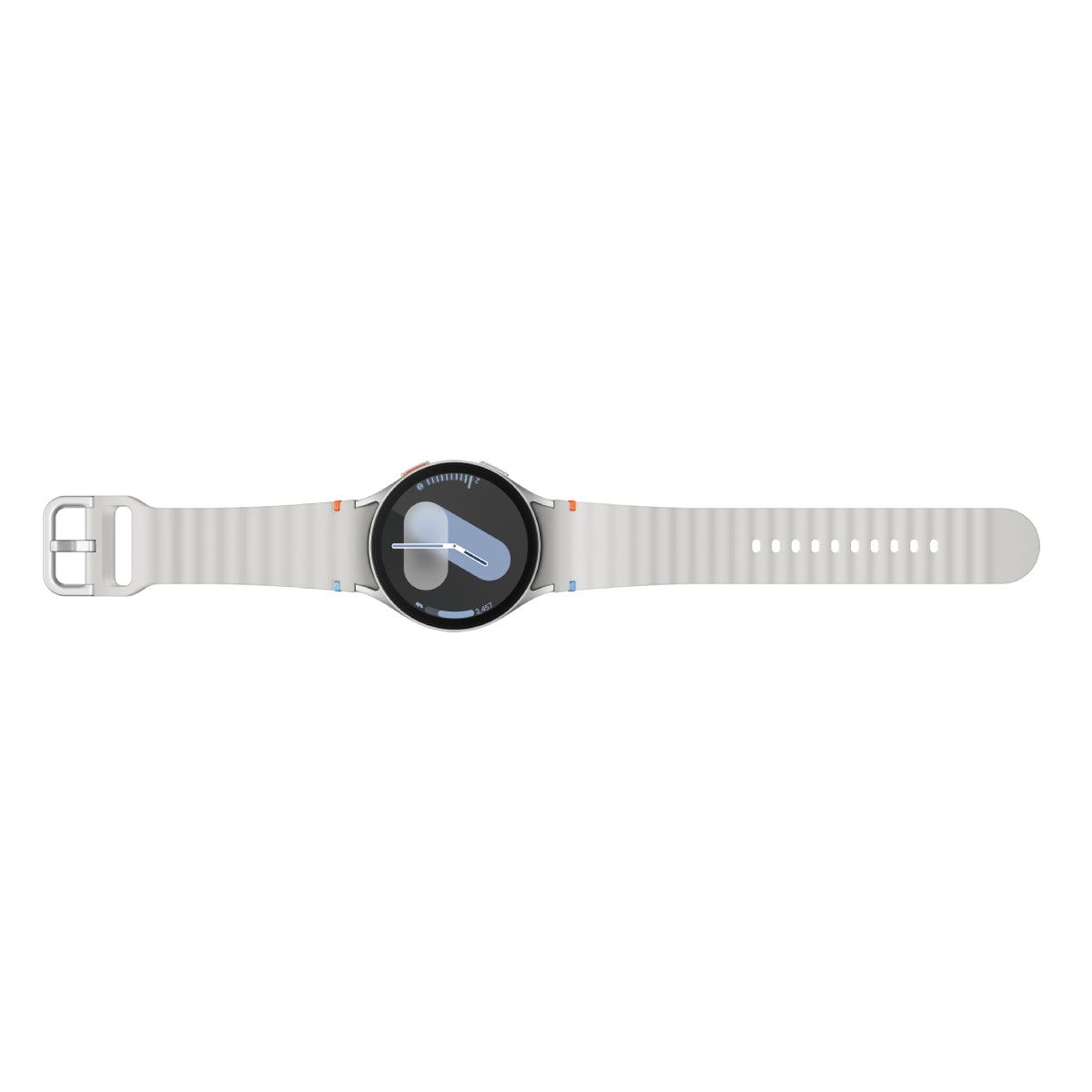 Reloj inteligente Samsung Galaxy Watch7 de 44 mm con caja de aluminio plateada y correa blanca - Bluetooth