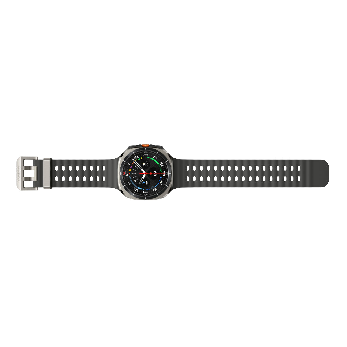 Reloj inteligente Samsung Galaxy Ultra Watch con caja de titanio color plata y correa gris - LTE