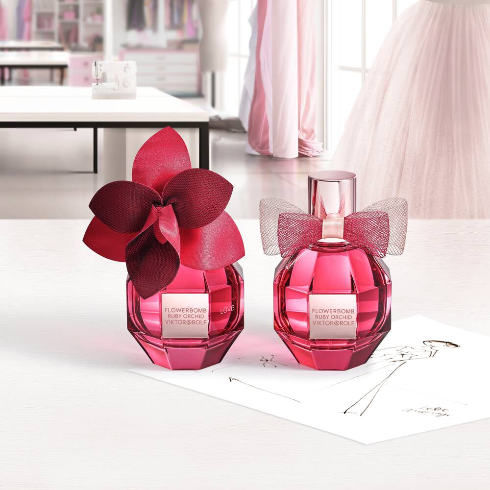 Eau de Parfum Flower Bomb Ruby Orchid para mujer de 3,4 oz de Viktor &amp; Rolf