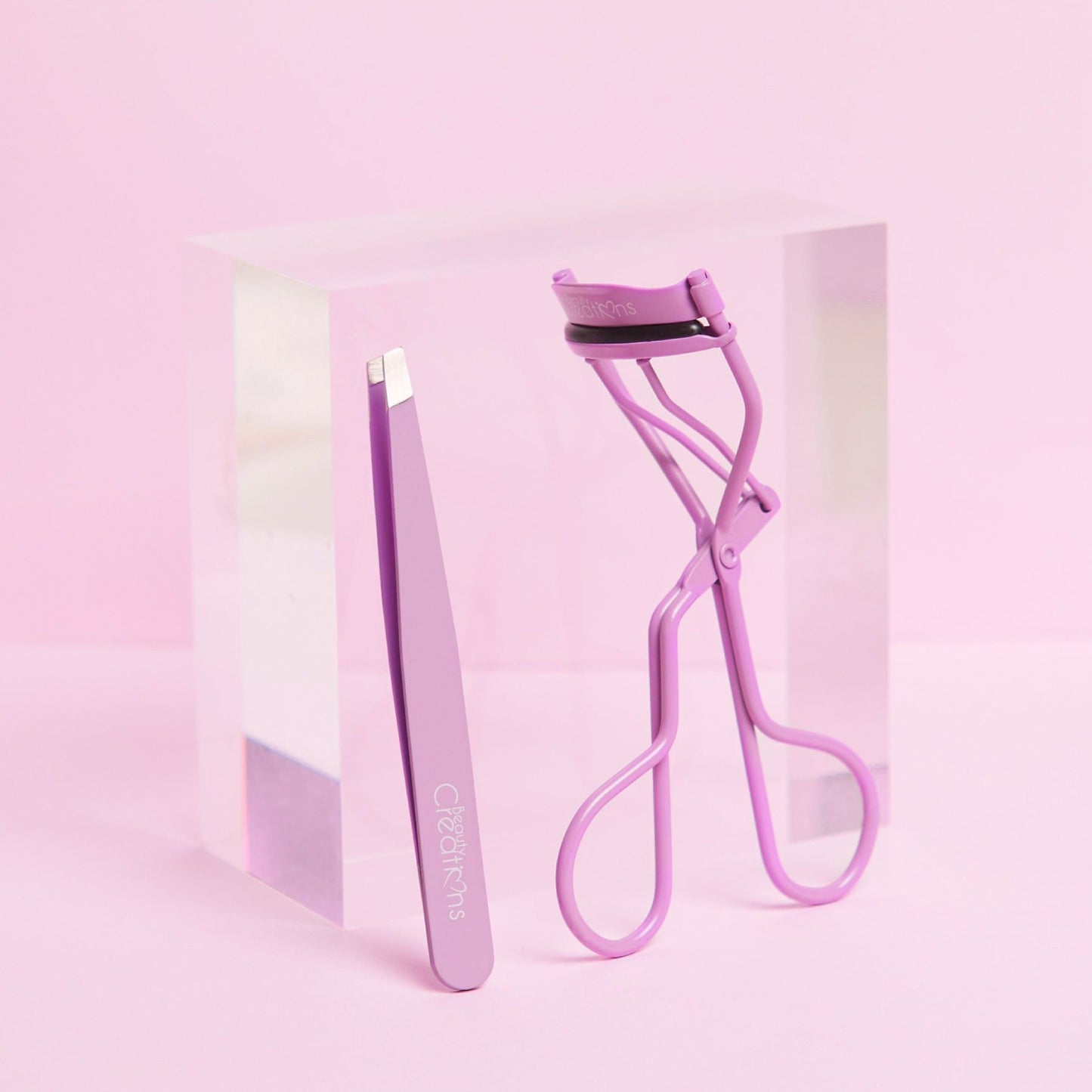 Beauty Creations Eyelash Curler and Tweezer Set - Purple