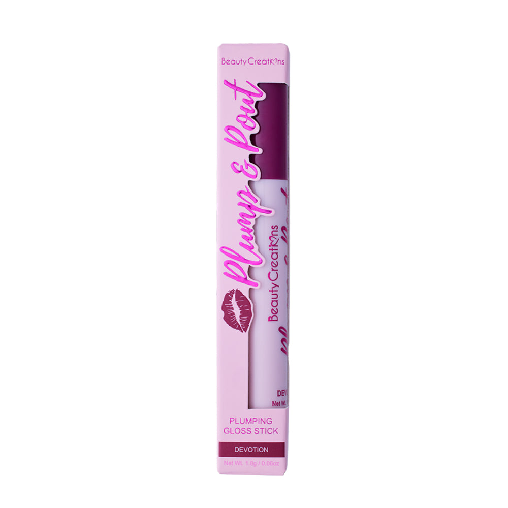 Brillo en barra voluminizador Plump &amp; Plout de Beauty Creations - Devotion-Plum