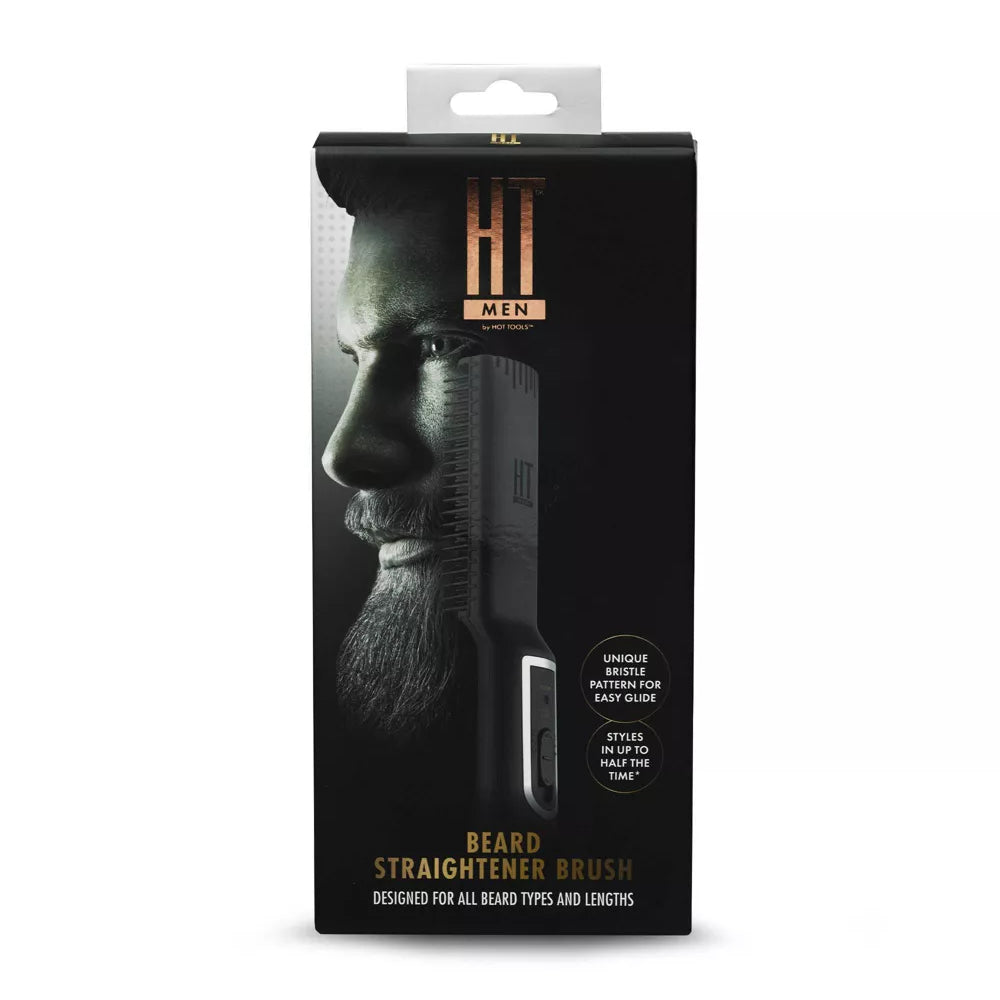 Hot Tools Men by Hot Tools Beard Straightener Brush, Black