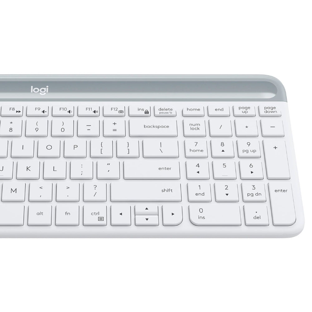 Teclado y ratón inalámbricos delgados Logitech MK470 - Blanco