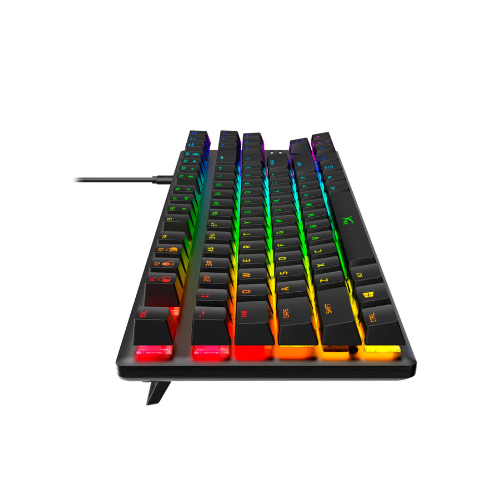 Teclado mecánico táctil para juegos HyperX Alloy Origins Core Tenkeyless con cable y retroiluminación RGB, color negro