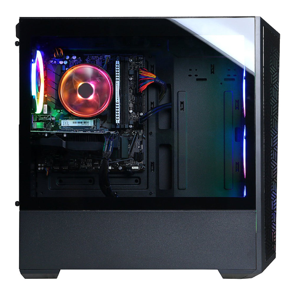 Computadora de escritorio para juegos CyberPowerPC GXI11240GV10 Gamer Xtreme: Intel Core i5-14400F con memoria de 16 GB y SSD de 1 TB, color negro