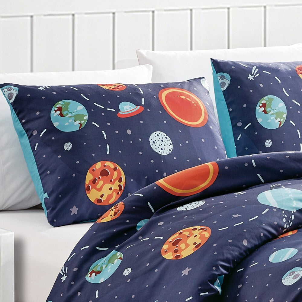 Esca Universe Full/Queen Size 4-Piece Comforter Set - Blue