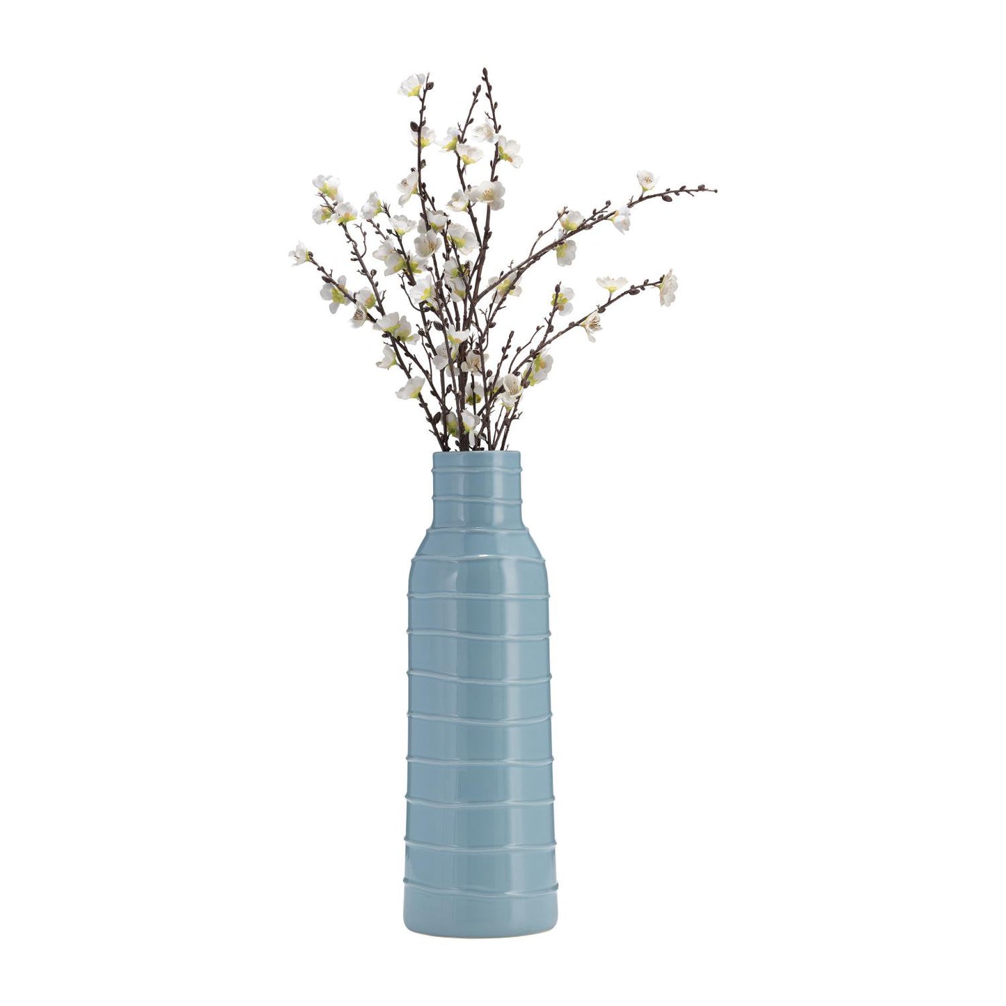 Sagebrook Home Contemporary 20" Tribal Ceramic Vase - Blue