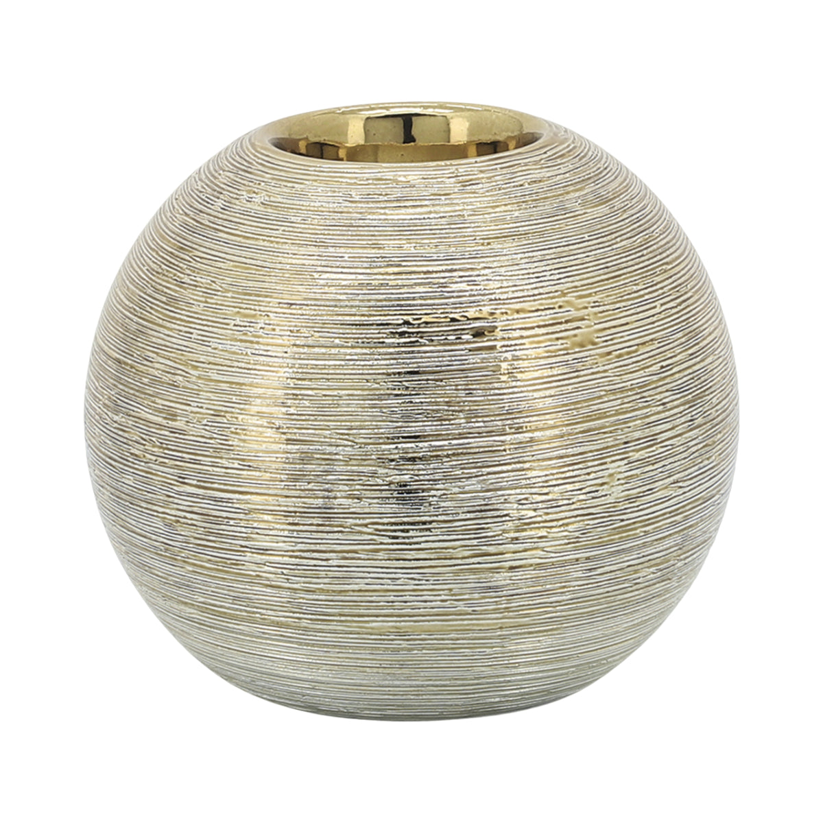 Sagebrook Home Ceramic Scratch Orbs (Set of 3) - Gold