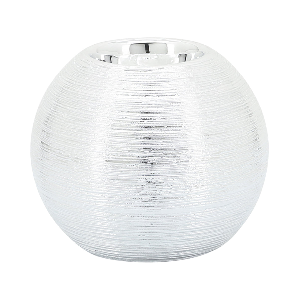 Sagebrook Home Ceramic Scratch Orbs (Set of 3) - Silver