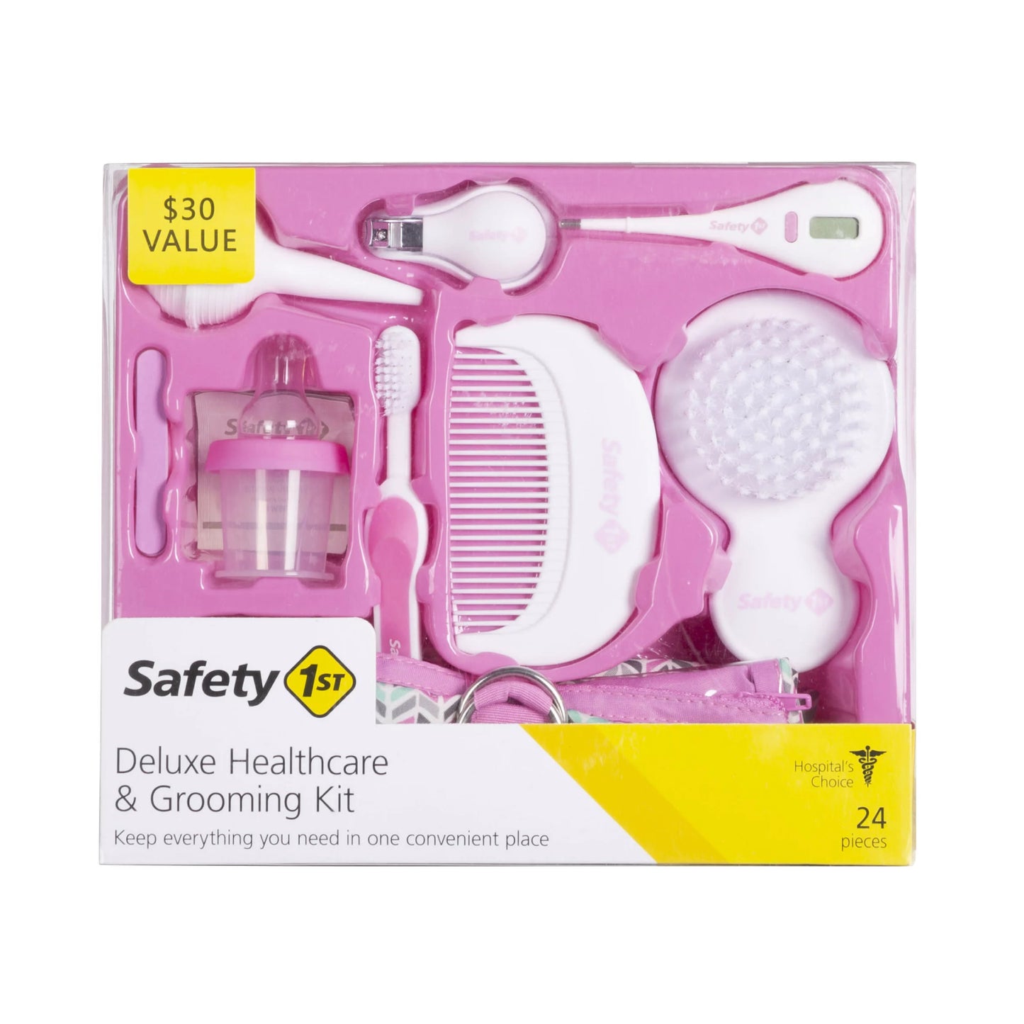 Kit de cuidado y atención sanitaria de lujo Safety 1st (24 piezas), color rosa