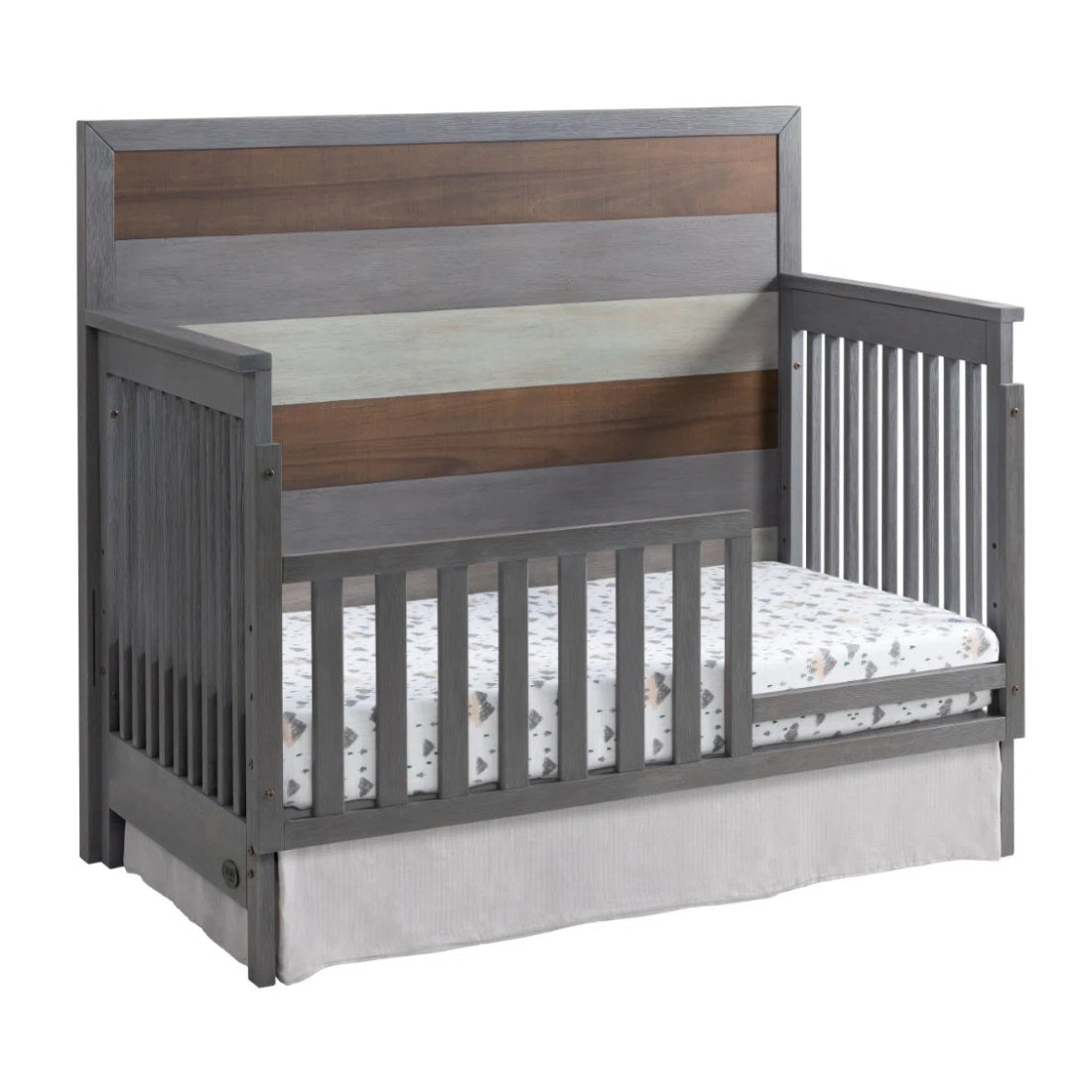 Cuna convertible 4 en 1 color gris Cascade de Soho Baby