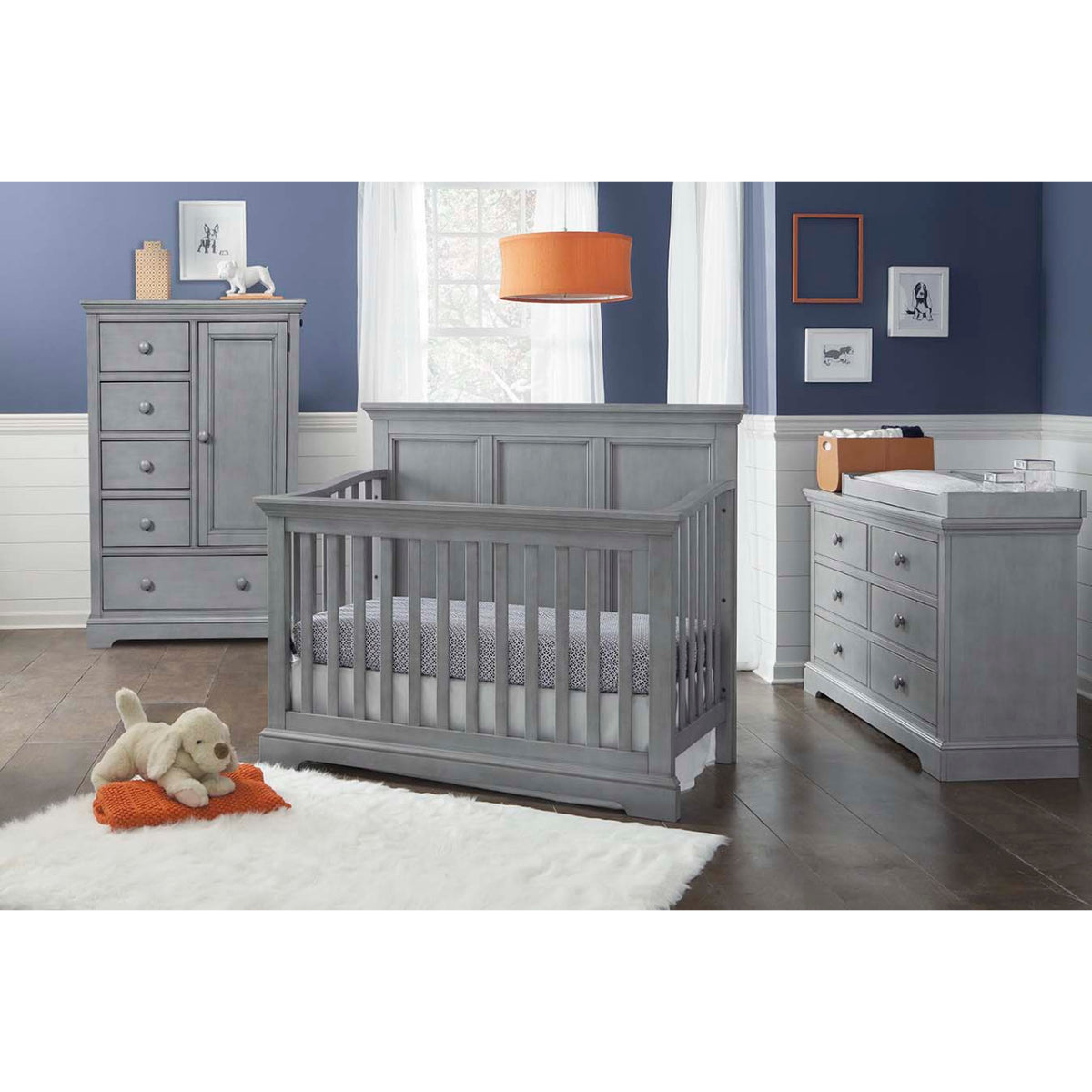 Westwood Design Hanley Gray 4-in-1 Convertible Crib - Cloud