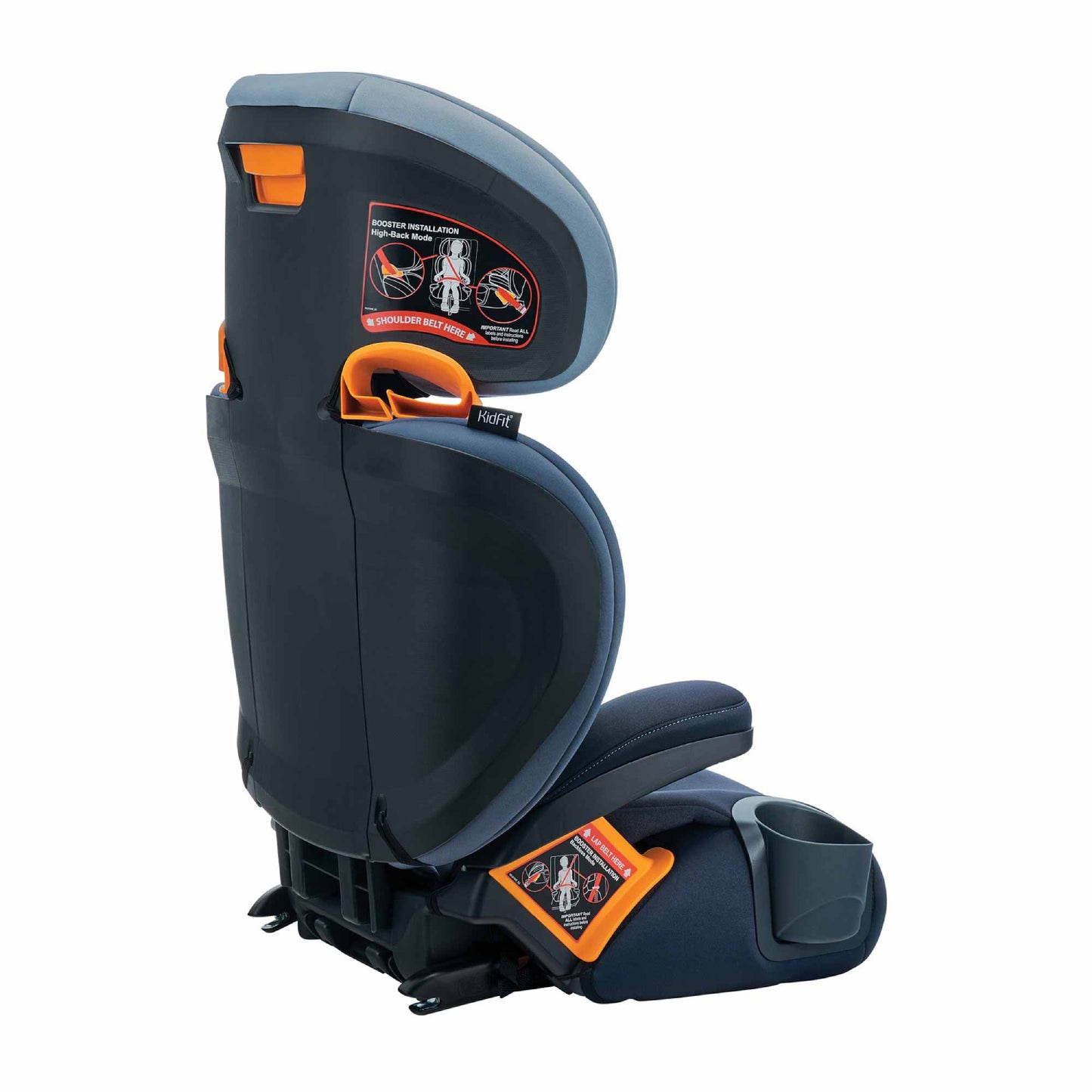 Asiento elevador para automóvil Chicco KidFit ClearTex Plus 2 en 1 con posicionamiento de cinturón - Reef