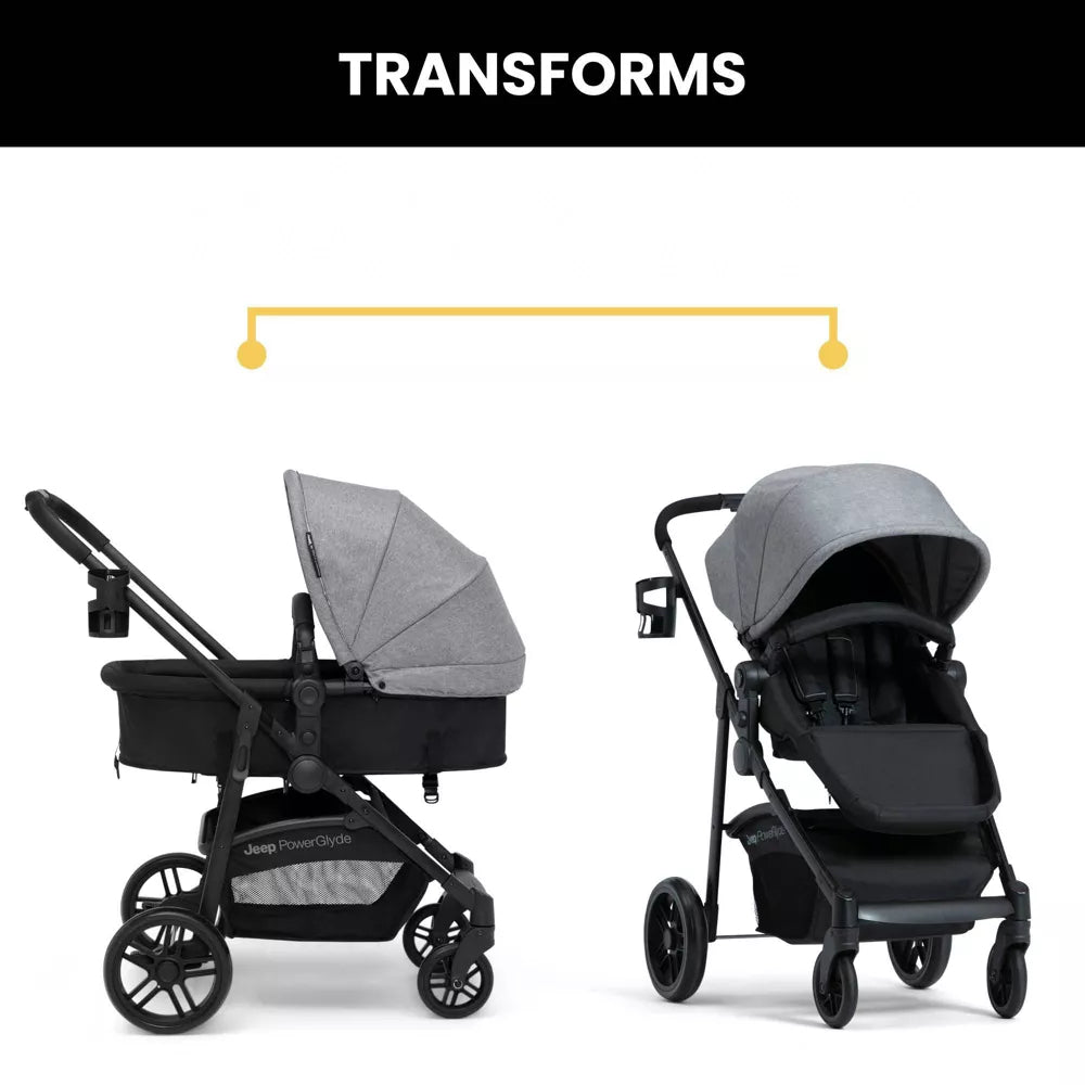 Jeep PowerGlyde 3-in-1 Stroller - Gray