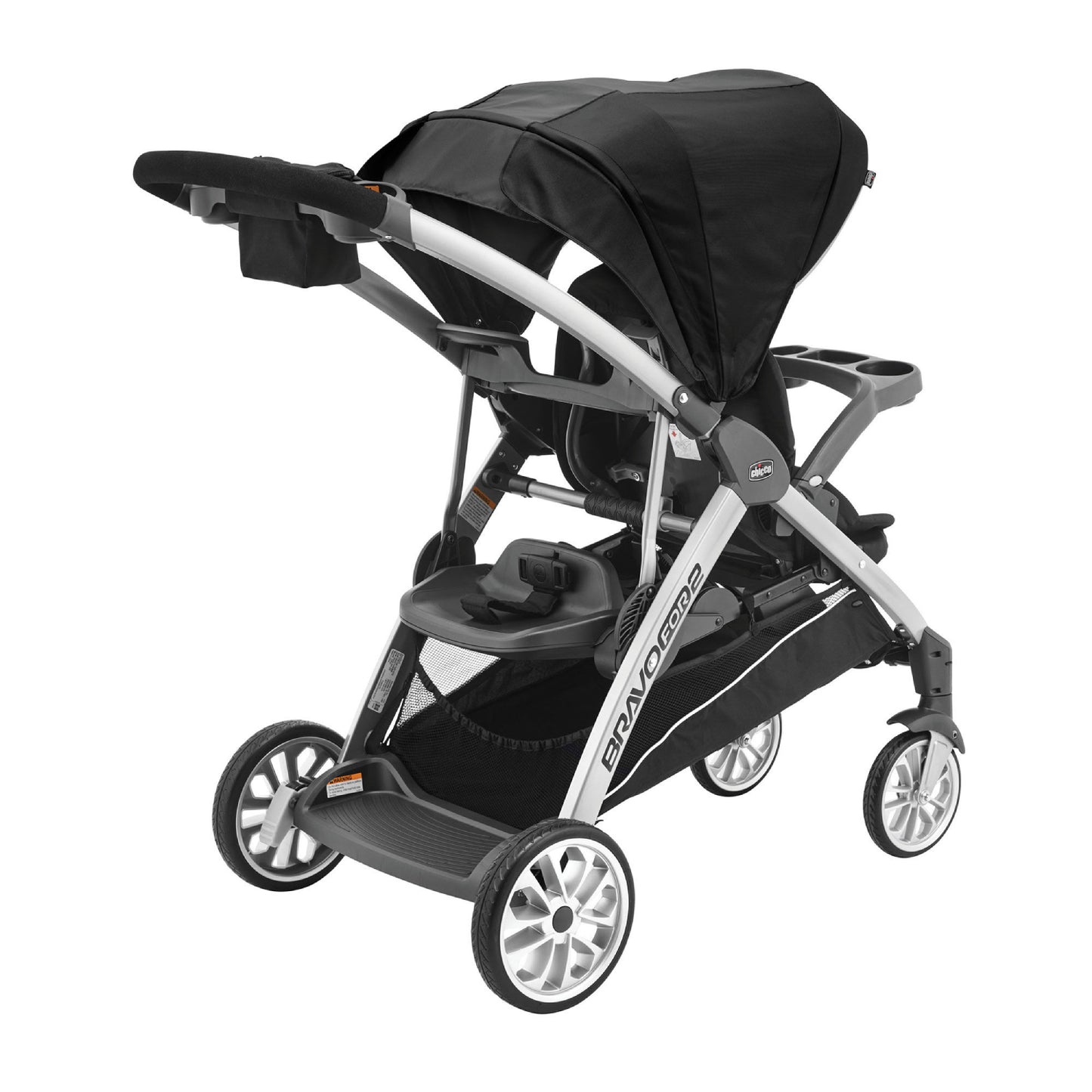 Chicco BravoFor2 Standing/Sitting Double Stroller - Iron