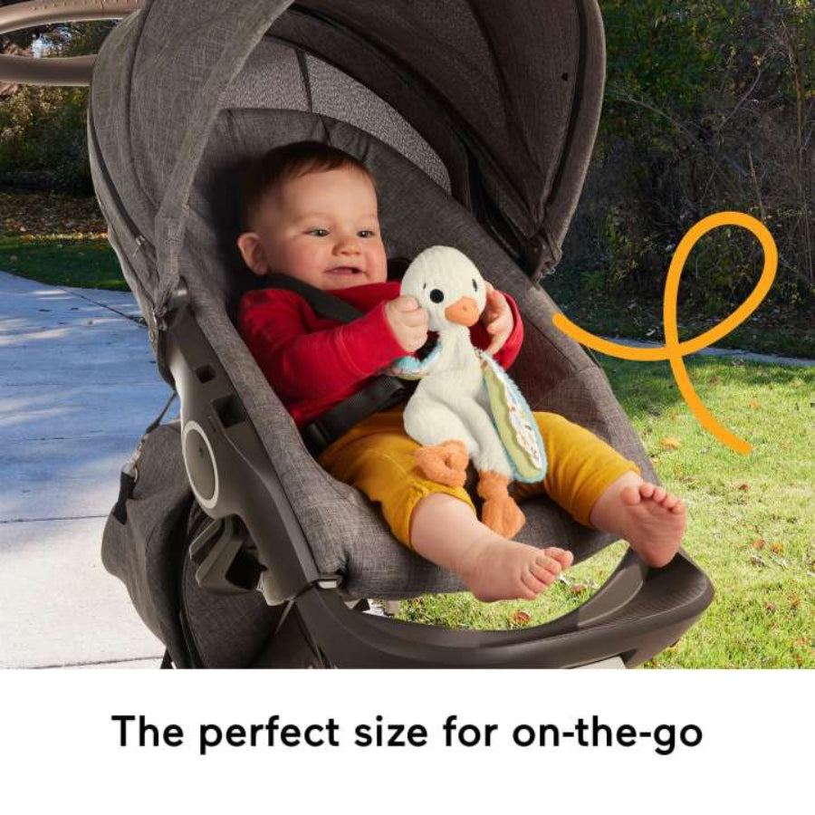 Fisher-Price Snuggle Up Goose 10" Baby Plush Toy with Jingles - Multicolor