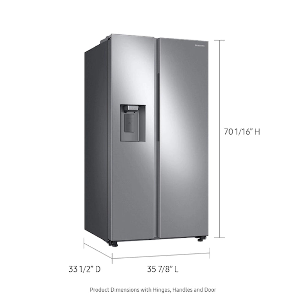 Refrigerador Samsung RS27T5200SR de 27,4 pies cúbicos, de dos puertas, de acero inoxidable resistente 