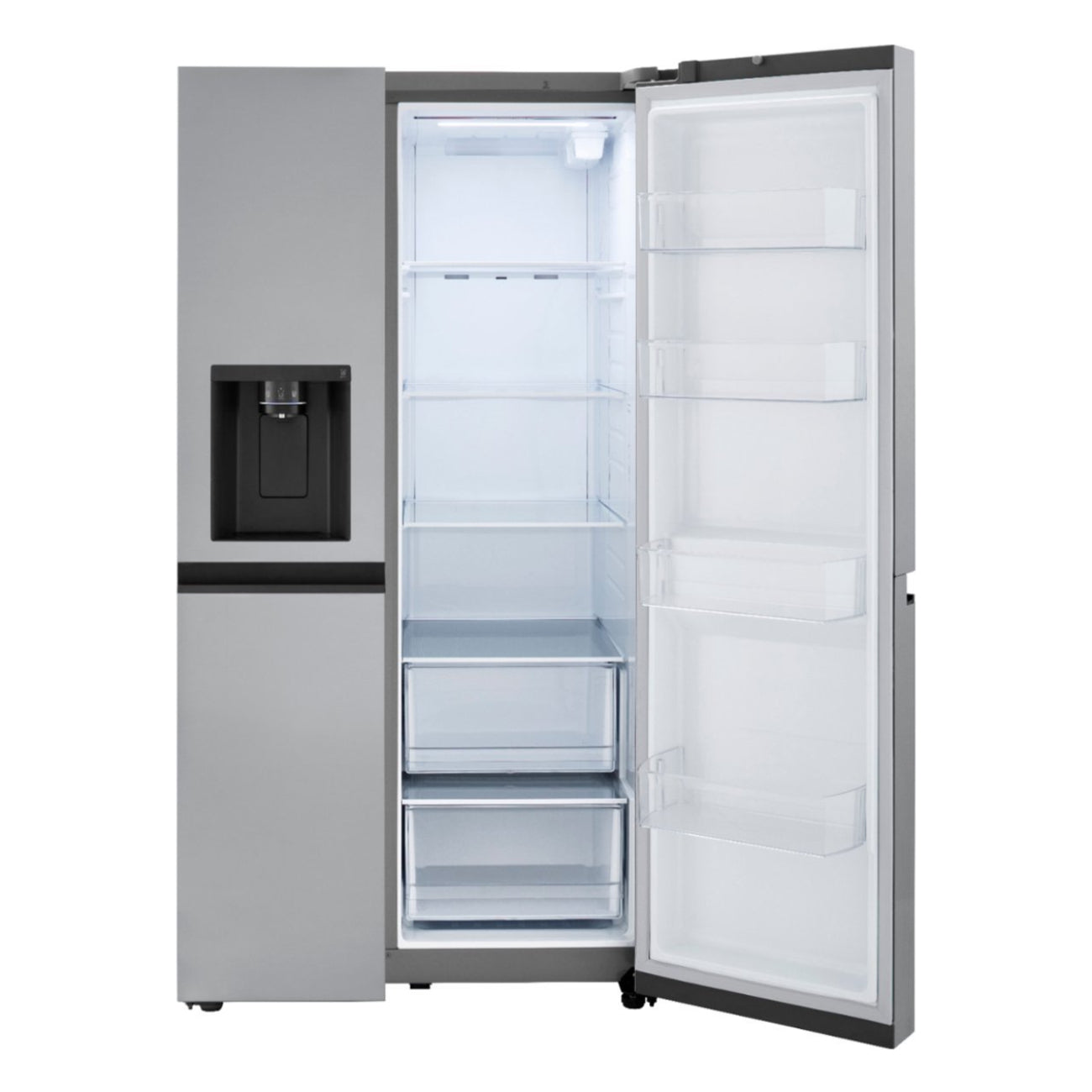 Refrigerador LG LRSXS2706S de acero inoxidable de 27 pies cúbicos de lado a lado 