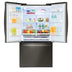 LG LFXS26973D 26 . Smart WiFi Enabled French Door Refrigerator - Black Stainless Steel - Curacao