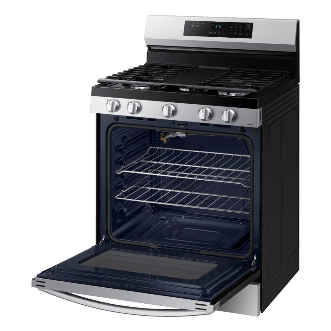 Samsung NX60A6311SS 6.0 cu. ft. Freestanding Gas Range with 18K BTU Dual Power Burner & Self Clean - Stainless Steel