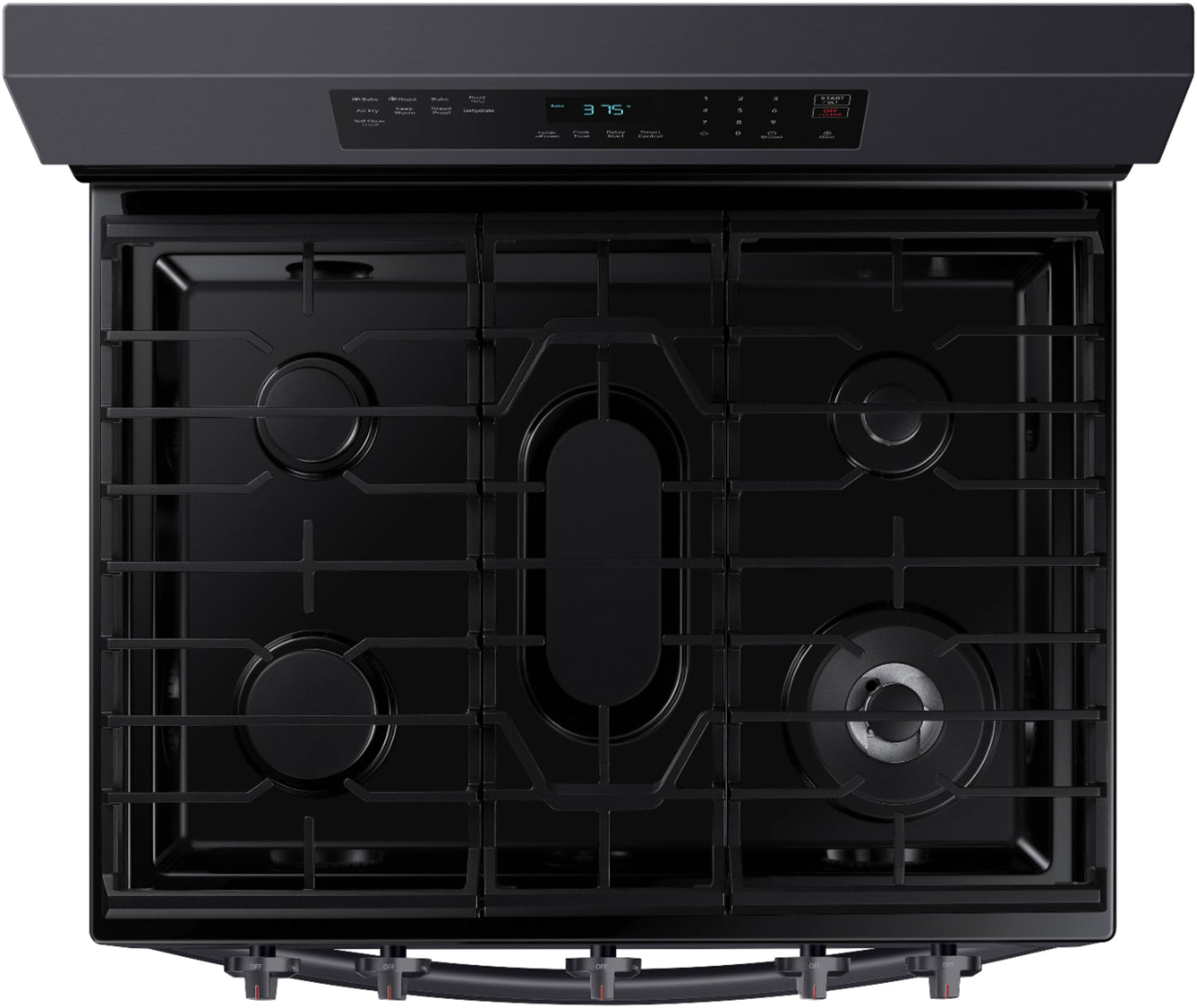 Samsung NX60A6511SG 6.0 cu. ft. Smart Freestanding Gas Range with No-Preheat Air Fry & Convection - Black Stainless Steel