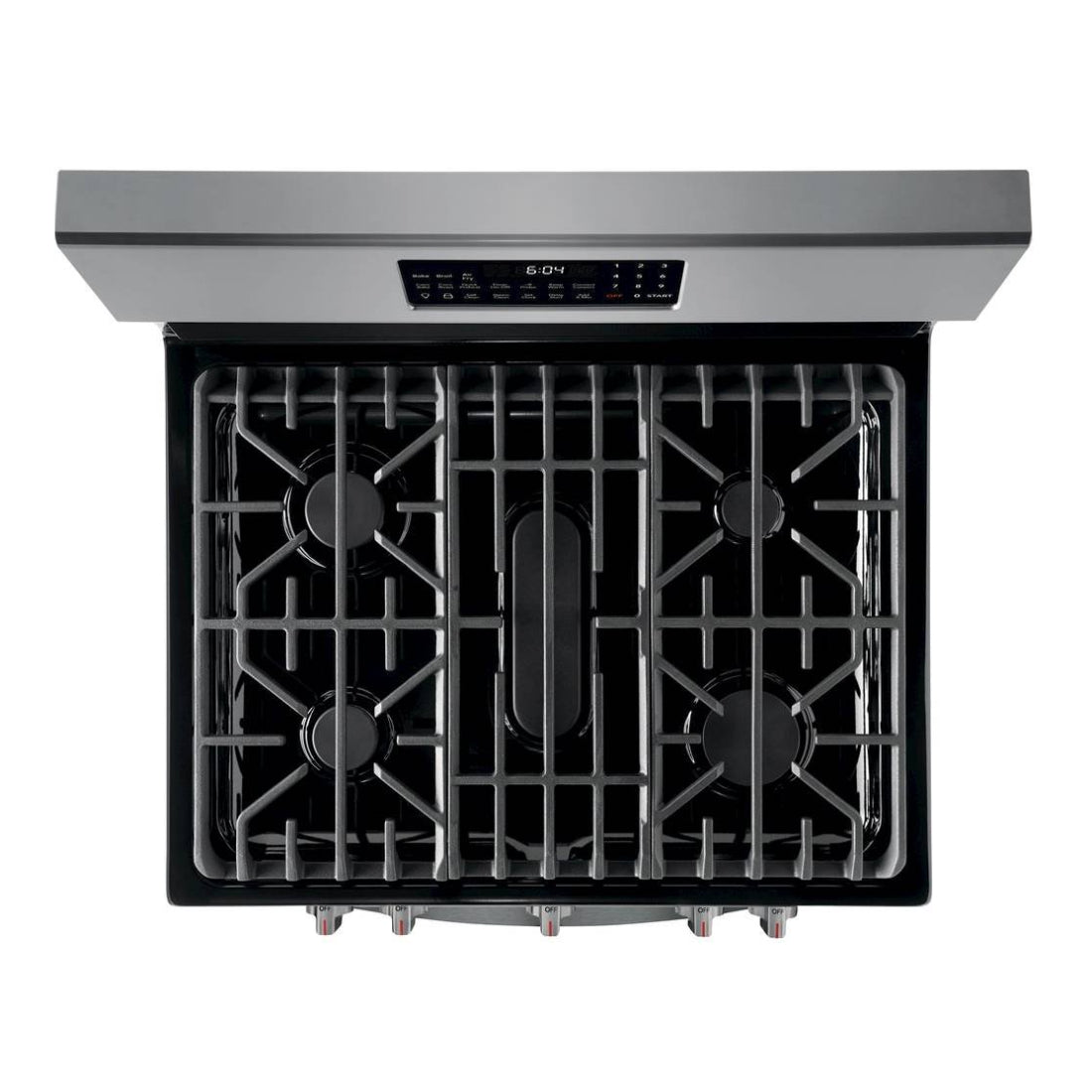 Cocina a gas independiente Frigidaire Gallery GCRG3060AD de 5,0 pies cúbicos con Air Fry - Acero inoxidable negro