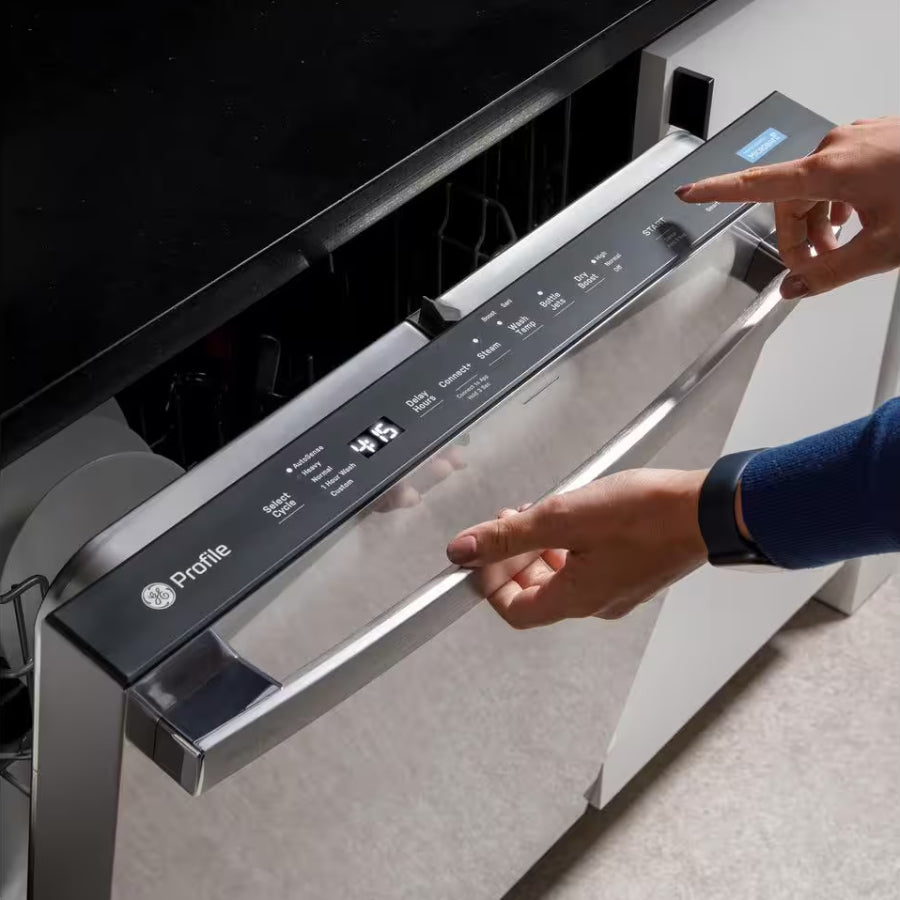 GE 24" Top Control Smart Built-in Tall Tub Dishwasher with Microban Technology and Fingerprint Resistant - Stainless Steel