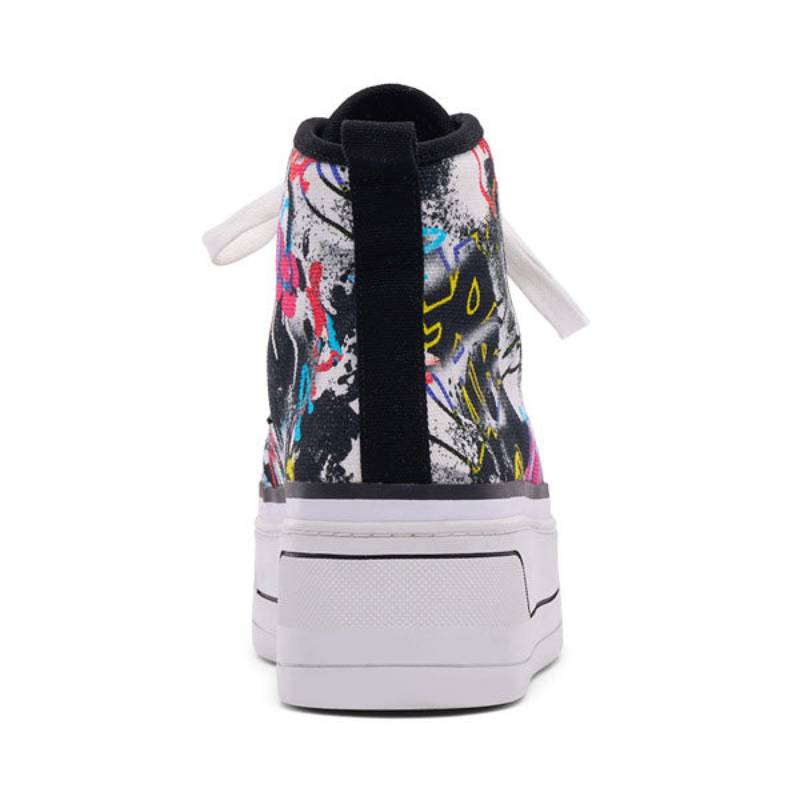 D'Amelio Women's Eyekonn Platform Sneakers (Size 7.5) - Graffiti/Black