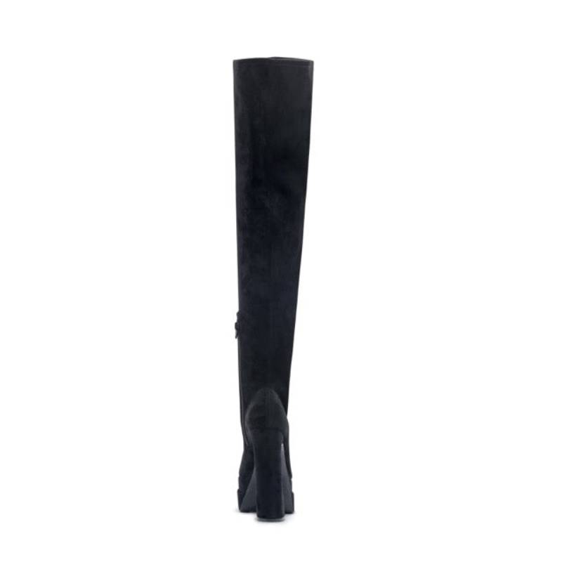 Botas de tacón de bloque Mistti para mujer de D'Amelio (talla 6,5) - Negro