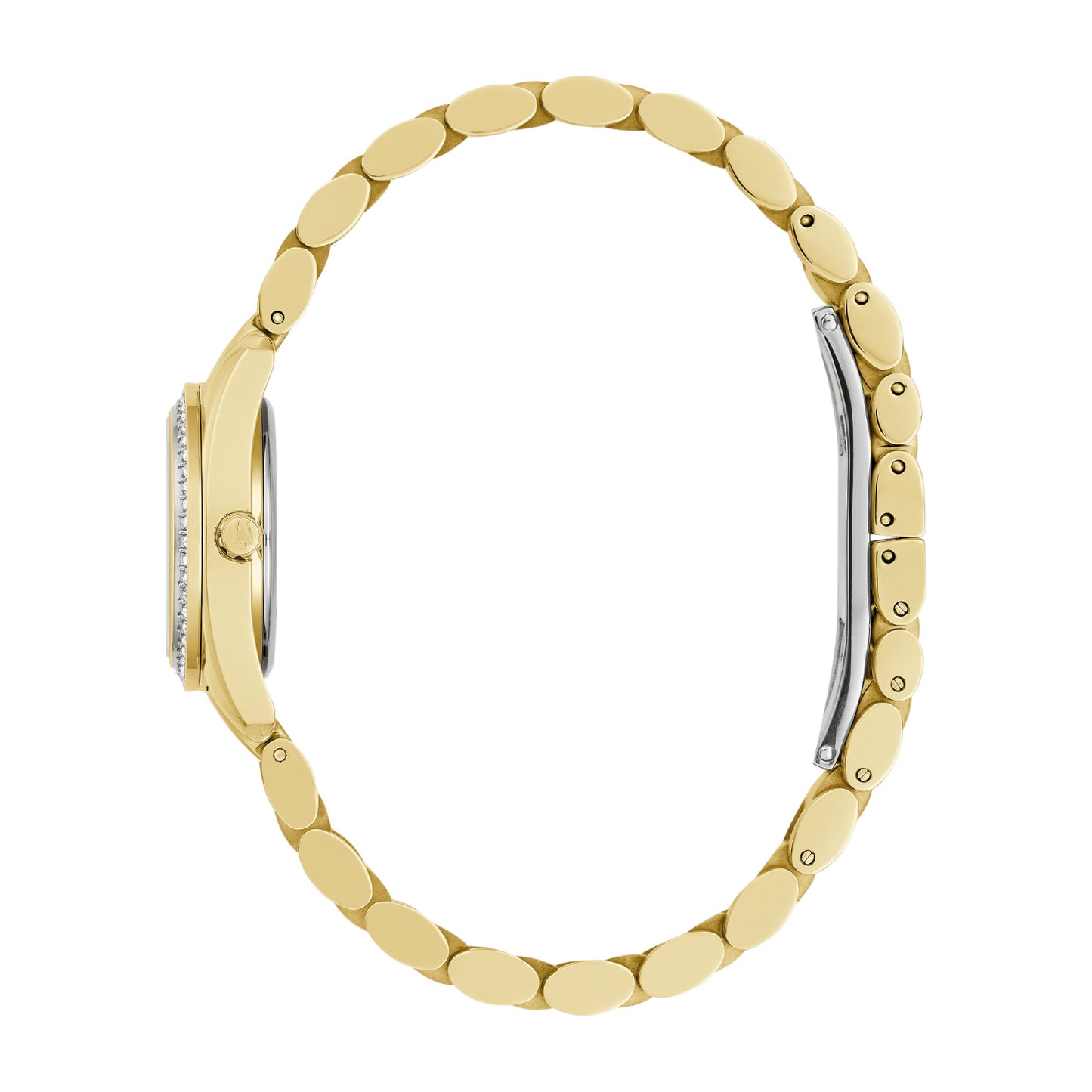 Reloj y pulsera Bulova Crystal de 23,5 mm para mujer (3 piezas) - Dorado