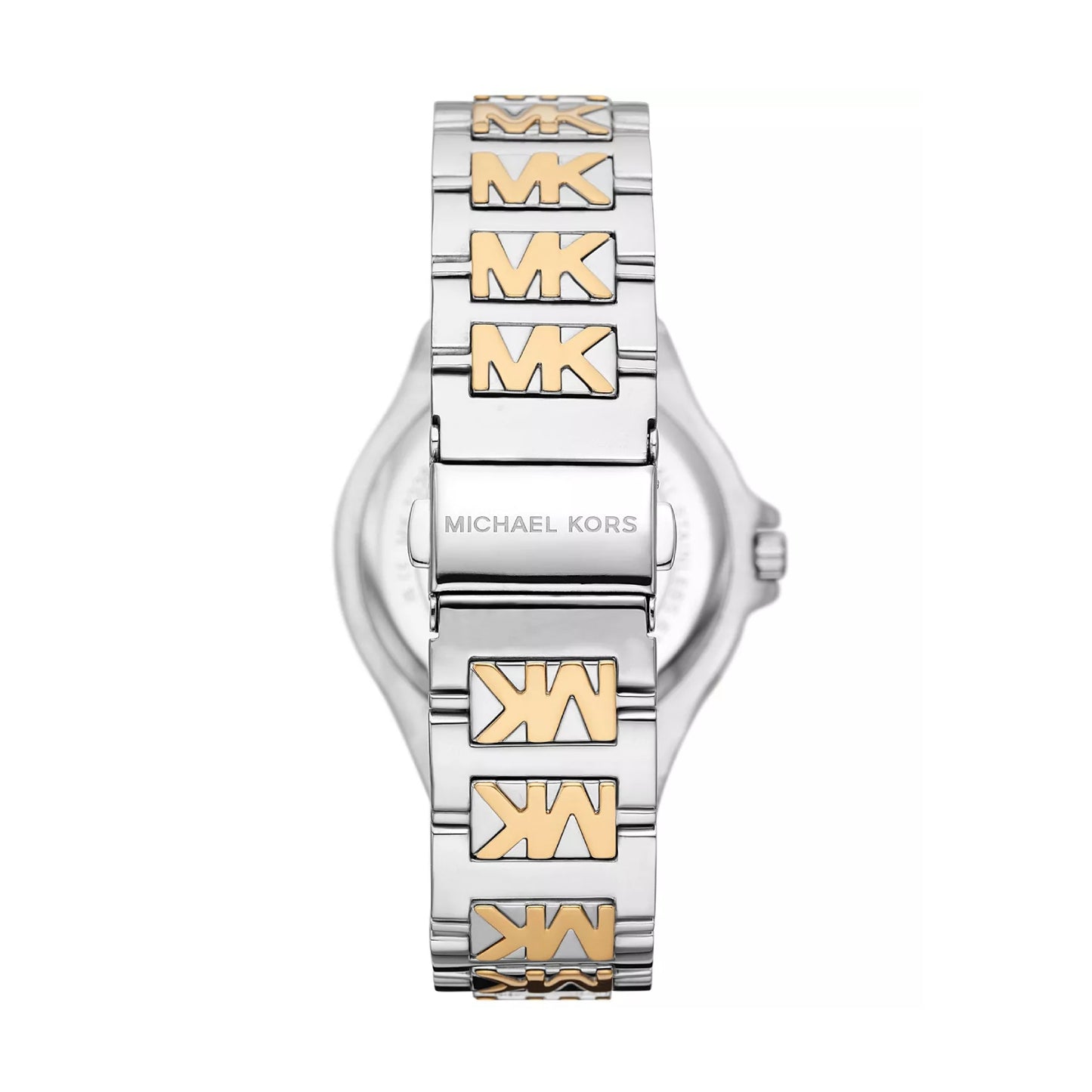Reloj de pulsera de dos tonos con tres manecillas y esfera blanca de Michael Kors Lennox para mujer de 37 mm