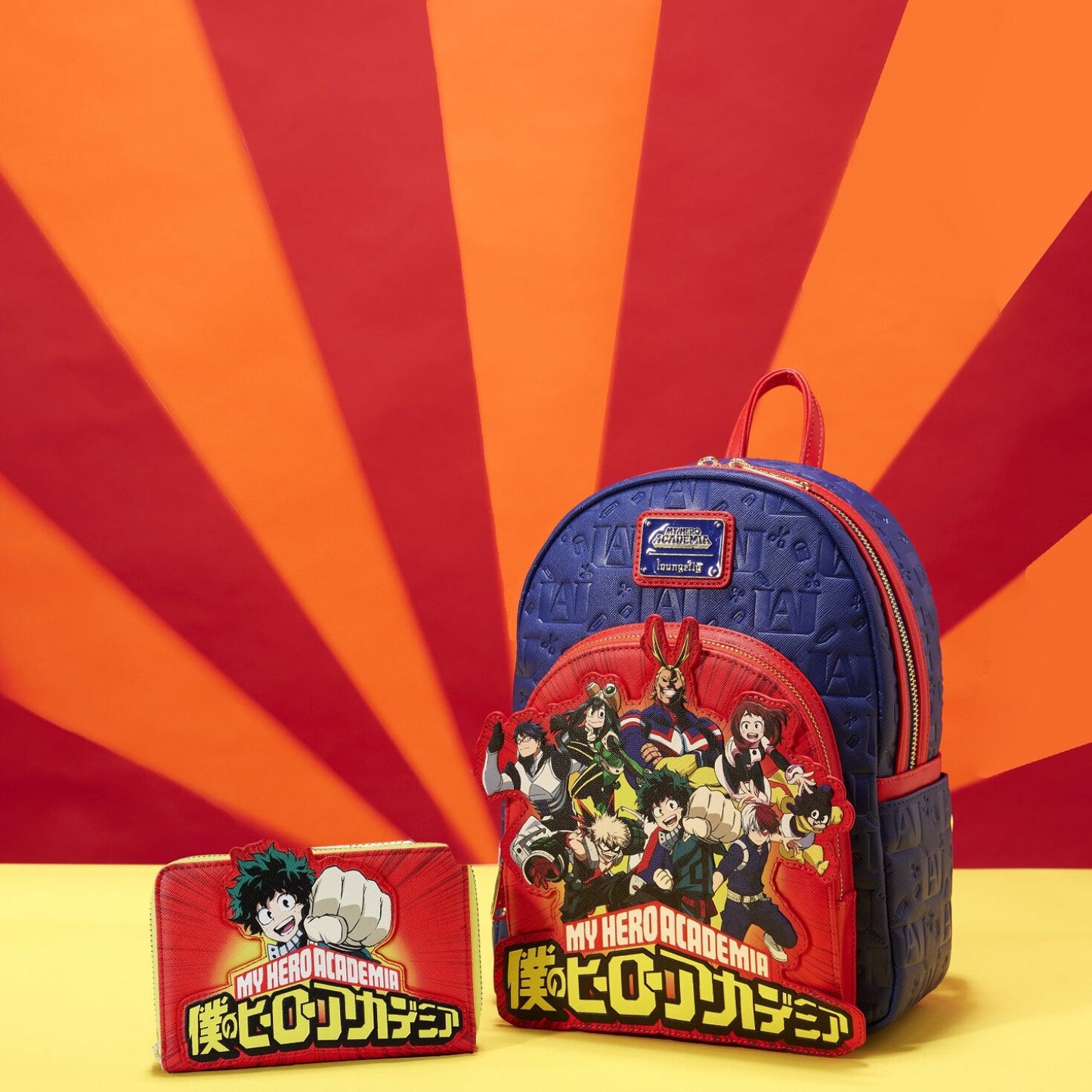 Loungefly 15" My Hero Academia Iizuka Punch Zip Around Wallet in Polyurethane - Multicolor