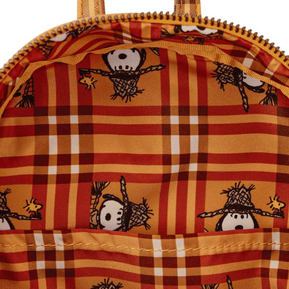 Mochila pequeña de espantapájaros de Snoopy y Peanuts para cosplay de Loungefly